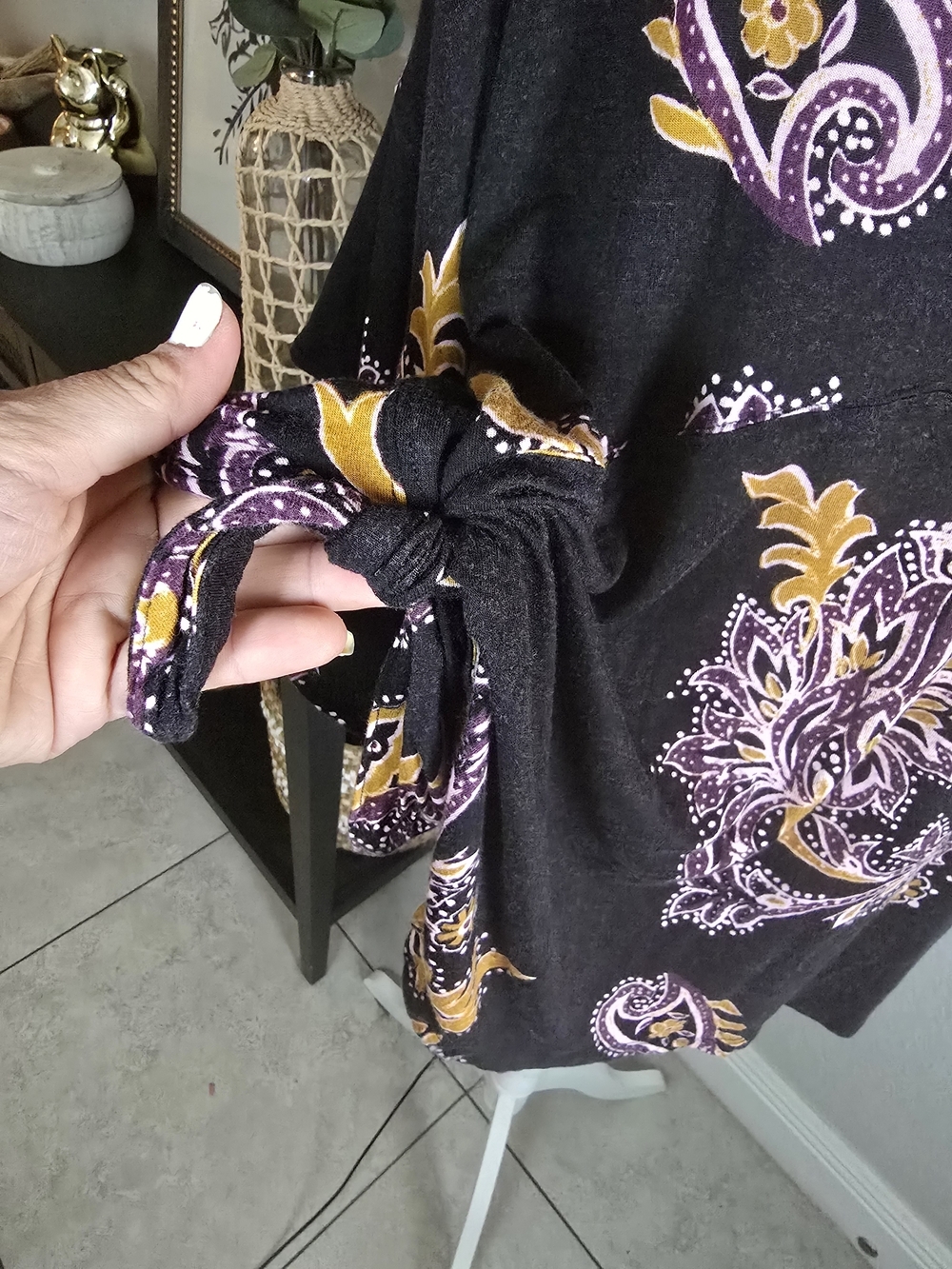 Free People Women’s Maui Wowie Top Batik Tie Side Boho XS - Picture 5 of 10
